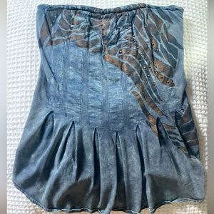 Guess Blue Bandeau top
